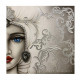 Quadro dipinto a mano Mori King 80x80 set 2 pezzi