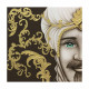 Quadro dipinto a mano Mori King 80x80 set 2 pezzi