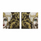 Quadro dipinto a mano Mori King 80x80 set 2 pezzi