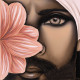Quadro dipinto a mano su tela con mori Bellezza 80x80 set 2 pezzi