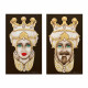 Quadro dipinto a mano Teste di Moro Crown 65x110 set 2 pezzi