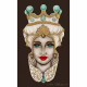 Quadro dipinto a mano Teste di Moro Crown 65x110 set 2 pezzi