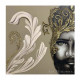 Quadro dipinto a meno con teste di moro Central Love 80x80 set 2 pezzi
