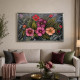 Quadro floreale dipinto su tela Pink Palette 120x80