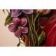 Quadro floreale materico astratto dipinto a mano Flowery Heart 100x100