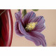 Quadro floreale materico astratto dipinto a mano Flowery Heart 100x100