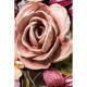 Quadro floreale materico astratto dipinto a mano Flowery Heart 100x100