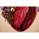 Quadro floreale materico astratto dipinto a mano Flowery Heart 100x100