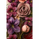 Quadro floreale materico astratto dipinto a mano Flowery Heart 100x100