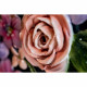 Quadro floreale materico astratto dipinto a mano Flowery Heart 100x100