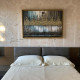 Quadro moderno astratto dipinto a mano su tela "Notte Romantica" 120x80