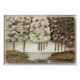 Quadro moderno dipinto su tela Foresto Oro 120x80