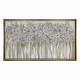 Quadro moderno floreale dipinto a mano su tela "Bouquet" 130x70 dettagli in oro
