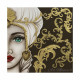 Set 2 pezzi quadri dipinti a mano su tela in cotone "Mori King" 80x80