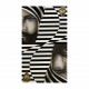 Set 2 pezzi quadri moderni astratti dipinti a mano su tela "Optical" 65x110 cad.