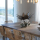 Centrotavola decorativo con forma floreale in metallo