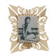 Cornice portafoto in metallo dal design moderno ed elegante