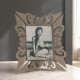 Cornice portafoto in metallo dal design moderno ed elegante