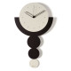 Orologio da parete moderno a pendolo con forme geometriche in metallo