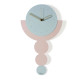 Orologio da parete moderno a pendolo con forme geometriche in metallo