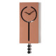 Orologio da parete a pendolo in metallo rettangolare dal design moderno