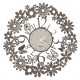 Orologio da muro in metallo con fiori e farfalle dal design moderno ed elegante