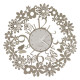 Orologio da muro in metallo con fiori e farfalle dal design moderno ed elegante