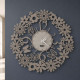 Orologio da muro in metallo con fiori e farfalle dal design moderno ed elegante