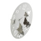 Orologio da parete in metallo con farfalle decorative dal design moderno
