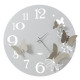 Orologio da parete in metallo con farfalle decorative dal design moderno