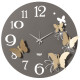 Orologio da parete in metallo con farfalle decorative dal design moderno