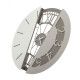 Orologio da muro rotondo in metallo dal design moderno ed elegante