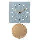 Orologio da parete moderno con pendolo e quadrante quadrato in metallo