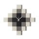 Orologio da parete moderno quadrato con design a mosaico e struttura in metallo