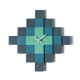 Orologio da parete moderno quadrato con design a mosaico e struttura in metallo
