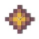 Orologio da parete moderno quadrato con design a mosaico e struttura in metallo
