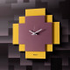 Orologio da parete quadrato moderno con design geometrico sovrapposto