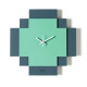 Orologio da parete quadrato moderno con design geometrico sovrapposto