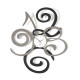 Orologio da parete decorativo grande in metallo numeri artistici e di design 