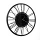 Orologio da parete grande di design in metallo con numeri romani