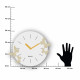 Orologio da parete in metallo con farfalle decorative