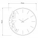 Orologio da parete in metallo con quadrante in vetro dal design moderno