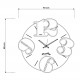 Orologio da parete in metallo con quadrante in vetro di design