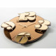 Orologio da parete in metallo con quadrante in vetro di design