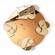 Orologio da parete in metallo con quadrante in vetro di design