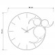 Orologio da parete in metallo con quadrante in vetro specchiato