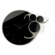 Orologio da parete in metallo con quadrante in vetro specchiato