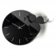 Orologio da parete in metallo con quadrante in vetro specchiato