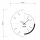 Orologio da parete in metallo con quadrante in vetro specchiato di design