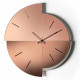 Orologio da parete in metallo con quadrante in vetro specchiato di design